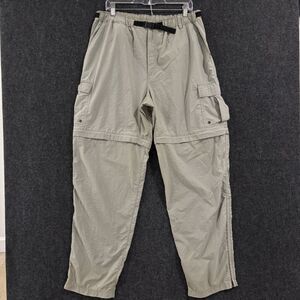 REI Convertible Cargo Pants Mens Large Tall Gray Hiking Nylon Zip Off Outdoor